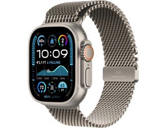 Apple Watch Ultra 2 GPS + Cellular 49mm Natural Titanium Case with Natural Titanium Milanese Loop - M