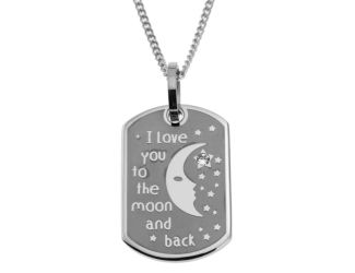 Joyful Sentiments I Love You To The Moon And Back Pendant Necklace