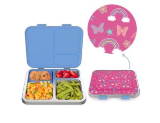 Kids Prints Stainless Steel Lunch Box Rainbows & Butterflies