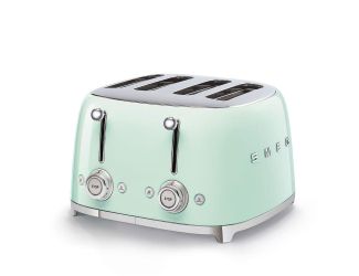 50s Retro-Style 4 Slice Slot Toaster Pastel Green
