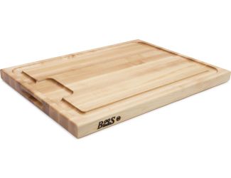 Au Jus Maple Cutting Board with Hand Grips and Sloping Juice, 24'' x 18'' x 1.5''