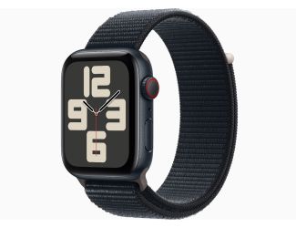 Apple Watch SE GPS + Cellular 44mm Midnight Aluminum Case with Ink Sport Loop