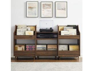 Liam 3Pc Record Player Stand And Vinyl Storage Set