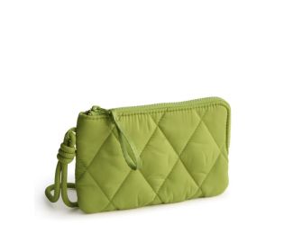 Zip Wristlet-Spinach Green-Featherweight