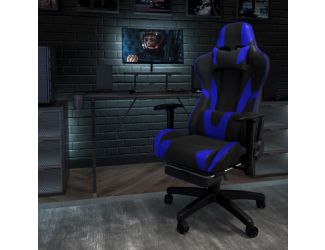 Racing Gaming Ergonomic Chair with Fully Reclining Back in Purple LeatherSoft