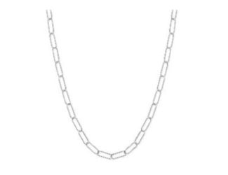 Sterling silver oval link necklace
