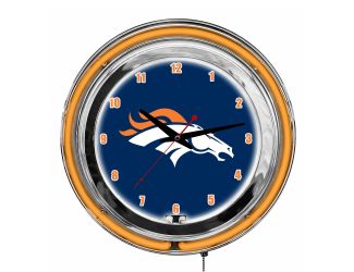 Denver Broncos 14" Neon Clock