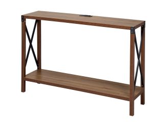 DecorTech Console Table with Charging Station