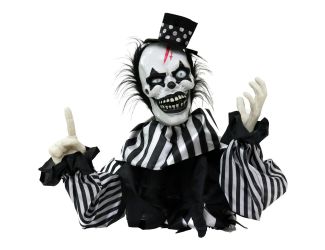 Animatronic Groundbreaker Clown with Lights and Sound, Indoor or Covered Outdoor Halloween Decoratio
