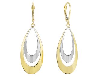 Two Tone Dangle Earrings