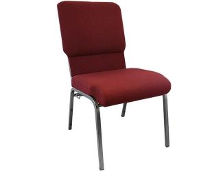 Maroon Church Chairs 18.5 in. Wide