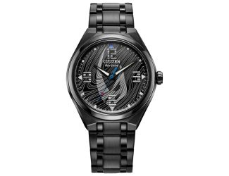 Men's Star Wars Mandalorian Black Stainless Steel Bracelet, Black dial