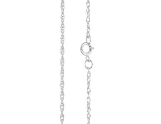 PARIKHS 18" Rope Chain Necklace (9R) in 14K White gold.