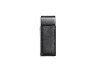 Mens Sport Leather Money Clip - Black