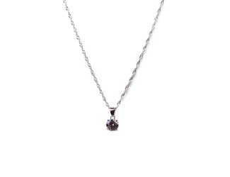 Round Cut Crystal Solitaire Necklace