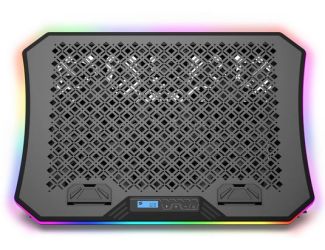 USB Laptop Cooling Pad Ergonomic w/ RGB Lights