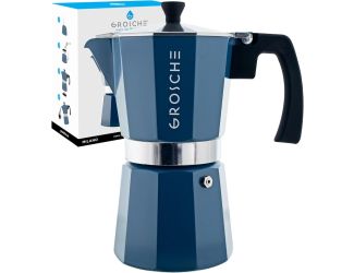 Stovetop Espresso Coffee Maker: Milano - Blue, 9 cup