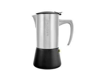 Stovetop Espresso Maker Milano - Brushed Steel, 6 cup stainless steel