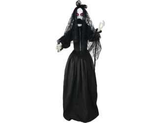 Lifesize Animatronic Demon Bride with Lights and Sound, Indoor/Covered Outdoor Halloween Decoration