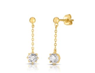 White Topaz Earrings