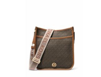 Luisa Large Signature Logo Messenger Bag -  Brown/Luggage