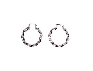 Silver Tangled Rope Earrings