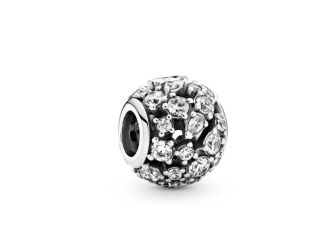 Sparkling Round Openwork Charm
