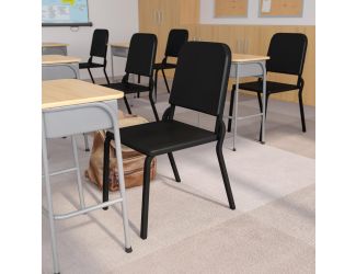 Black High Density Stackable Melody Band/Music Chair - School & Classroom Chair