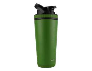 26oz Insulated Stainless Steel Shaker Bottle- Shaker lid w/handle & agitator-Green