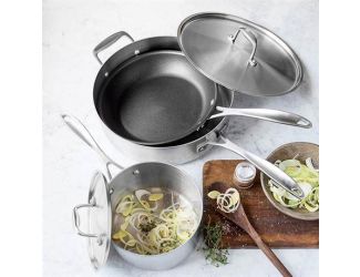 Amer. Kitchen Make Enough for Leftovers SS 5-Pc Cookware Set