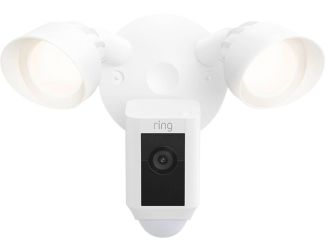 Floodlight Cam Plus Outdoor Wired Surveillance Camera: White