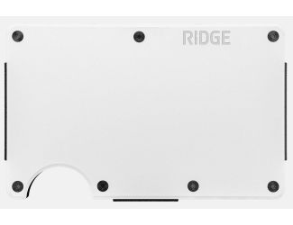 The Ridge Matte White Aluminum RFID-Blocking Wallet w/ Money Clip