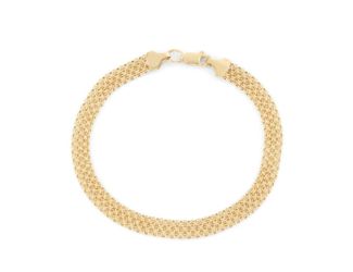14K Yellow Gold Bismark Chain Bracelet Size 7.25"