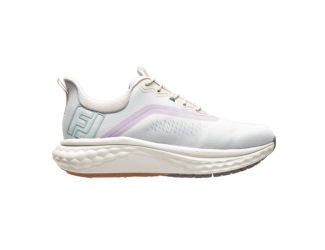 FootJoy Quantum Women's Spikeless Golf Shoes - Cream/Purple/Blue/7 Medium
