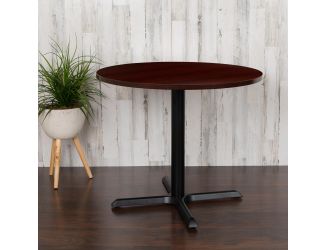 36" Round Multi-Purpose Conference Table in Mahogany - Meeting Table for Office
