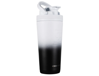 26oz Insulated Stainless Steel Shaker Bottle-Black/White Ombre