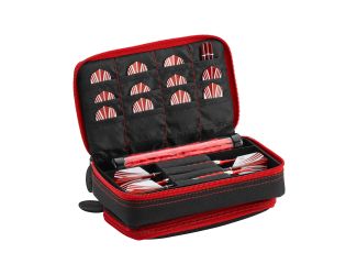 Casemaster Plazma Plus Dart Case Black with Ruby Zipper and Phone Pocket
