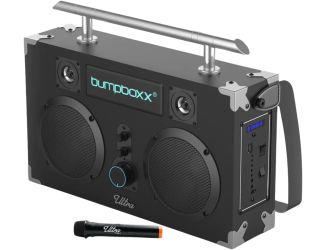 Bumpboxx Ultra+ Bluetooth Boombox with Microphone-Black