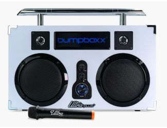 Bumpboxx Ultra+ Bluetooth Boombox with Microphone-White