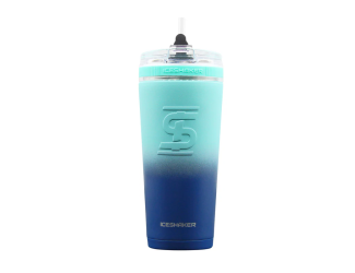 IceShaker 26oz Insulated Stainless Steel Shaker Bottle- Flex Lid w/Straw-Navy/MintOmbre