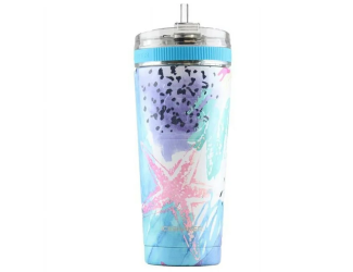 IceShaker 26oz Insulated Stainless Steel Shaker Bottle- Flex Lid w/Straw-Starfish