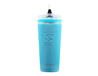 IceShaker 26oz Insulated Stainless Steel Shaker Bottle- Flex Lid w/Straw-CaribbeanBlue