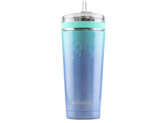 IceShaker 26oz Insulated Stainless Steel Shaker Bottle- Flex Lid w/Straw-OceanBreeze