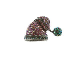 Joyful Sentiments Christmas Santa Hat Pin