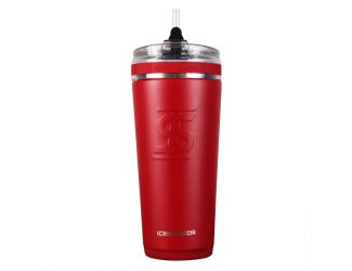 IceShaker 26oz Insulated Stainless Steel Shaker Bottle- Flex Lid w/Straw-Red