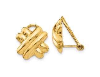 14k Non-pierced X Earrings