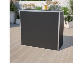 4' Black Laminate Foldable Bar - Portable Event Bar - Caterering/Bartendar Bar