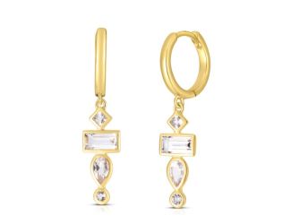 White Topaz Drop Earrings