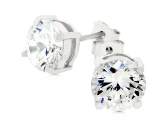 Round Cut CZ Stud Earrings