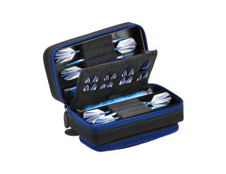 Casemaster Plazma Pro Dart Case Black with Sapphire Zipper and Phone Pocket